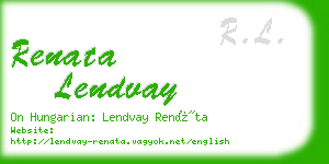 renata lendvay business card